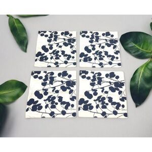 Set of 4 Simply Envogue Floral Boho Chic Placemats Leaf Tree Design Square 15"